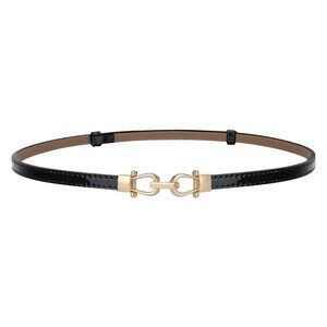 Leather Skinny Women Belt Ladies Thin Waist Belts Plus Size Adjustable For😸